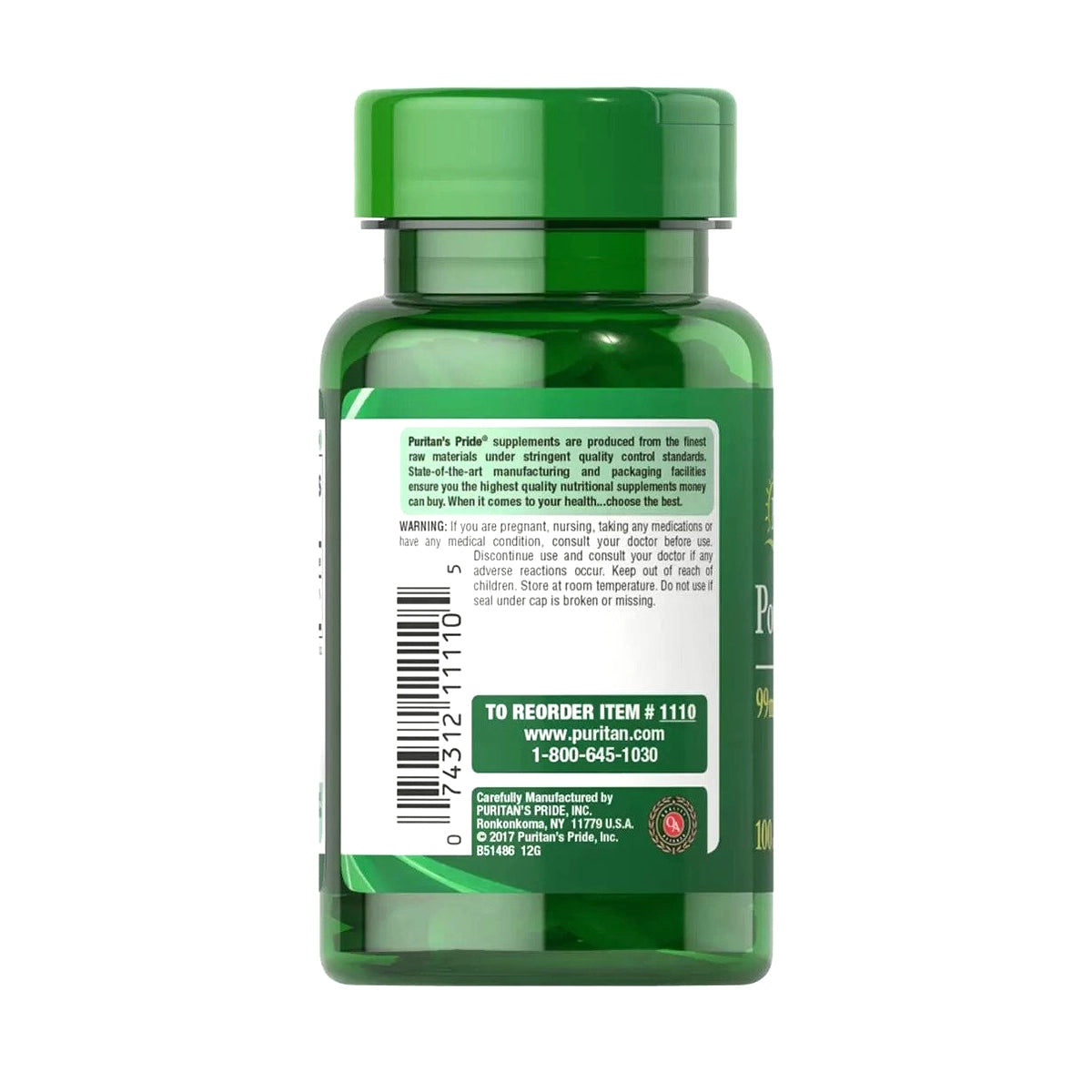 بوتاسيوم Puritan's Pride Potassium 99 مجم — 100 قرص