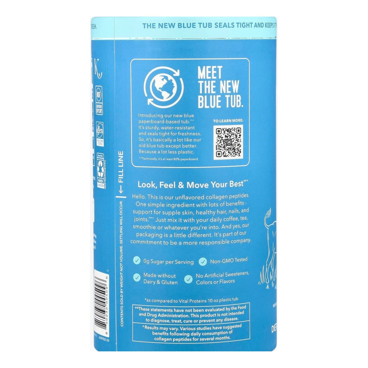 ببتيدات الكولاجين بدون نكهة Vital Proteins Collagen Peptides — 284 جم