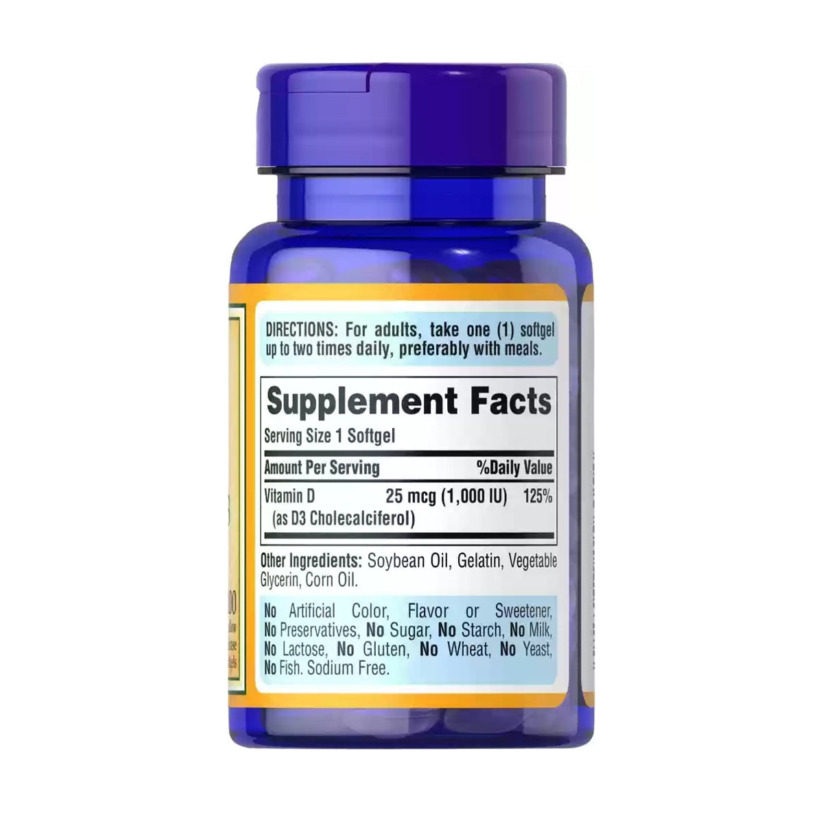 فيتامين د Puritan's Pride Vitamin D3 — 100 سوفت جيل
