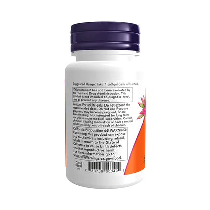 فيتامين أ Now Vitamin A 25,000 وحدة — 100 سوفت جيل