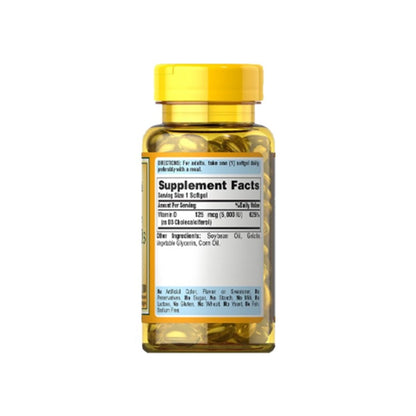 فيتامين د Puritan's Pride Vitamin D3 5,000 وحدة — 100 سوفت جيل