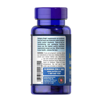 إل-كارنيتين Puritan's Pride L-Carnitine 500 مجم — 60 قرص