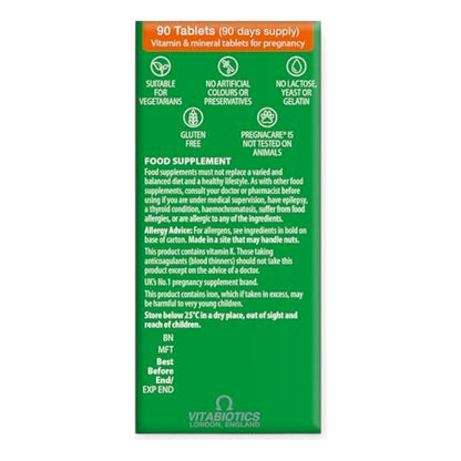 بريجناكير أوريجينال للحوامل Vitabiotics Pregnacare Original — 30 قرص