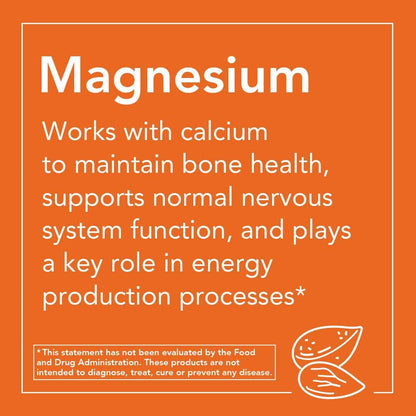 مغنيسيوم جليسينات NOW Magnesium Glycinate — 180 قرص