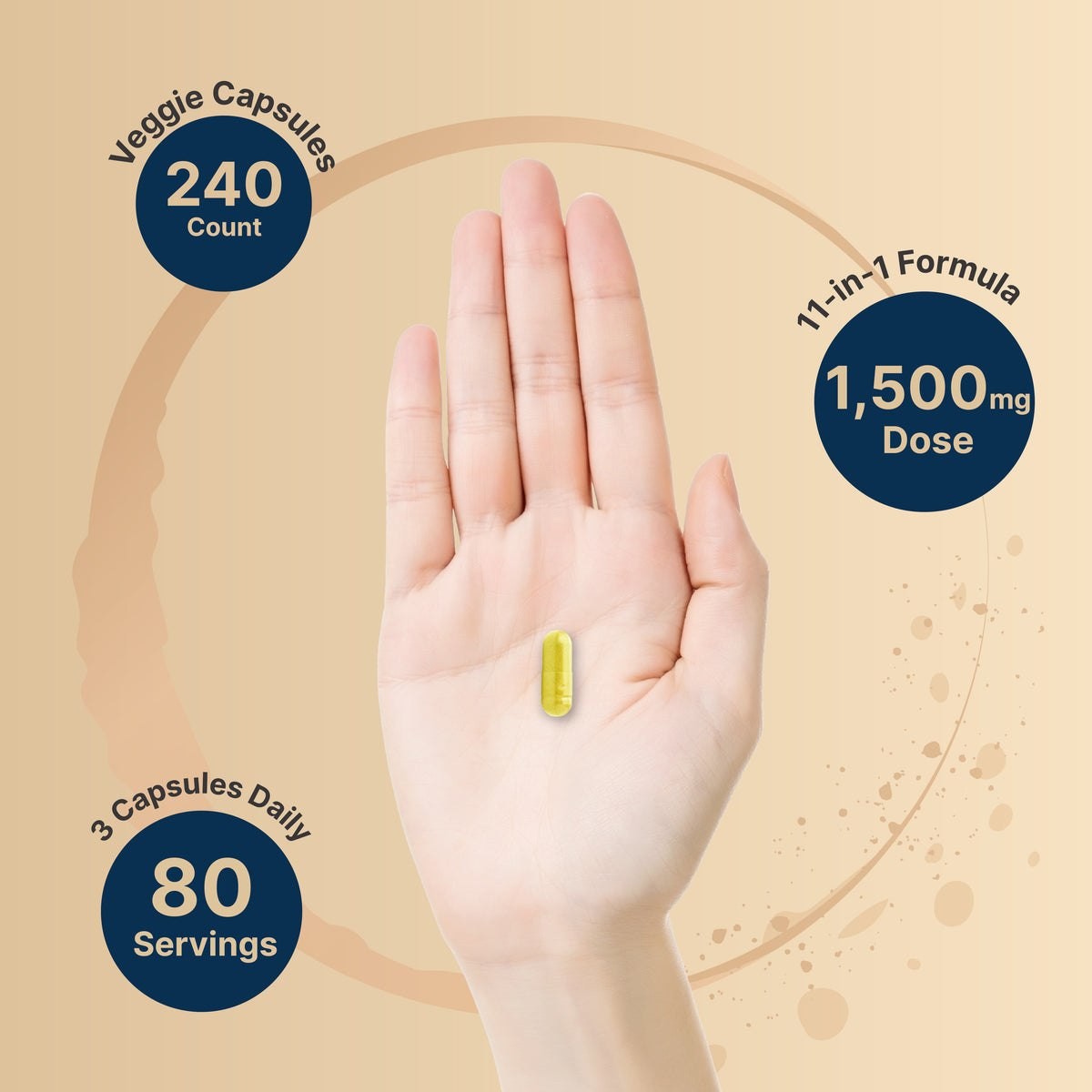إن إيه دي+ مع ريسفيراترول وحمض الهيالورونيك NatureBell NAD+ Resveratrol + Hyaluronic Acid — 240 كبسولة