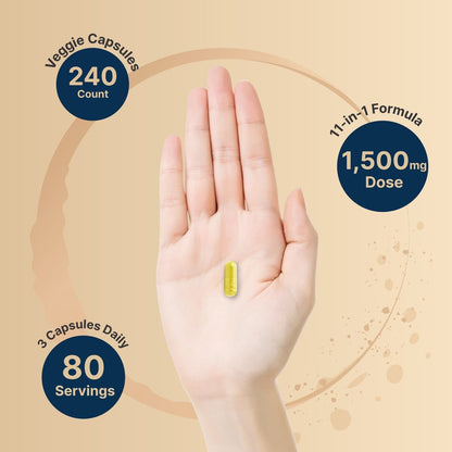 إن إيه دي+ مع ريسفيراترول وحمض الهيالورونيك NatureBell NAD+ Resveratrol + Hyaluronic Acid — 240 كبسولة
