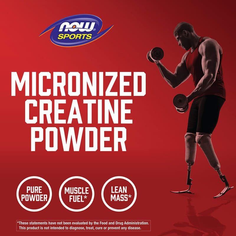 كرياتين مونوهيدرات ميكرونايزد NOW Creatine Monohydrate — 500 جم