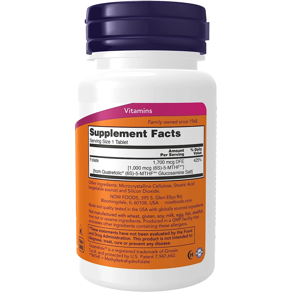 ميثيل فولات Now Methyl Folate 1,000 مكجم — 90 قرص