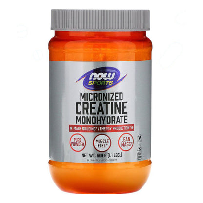 كرياتين مونوهيدرات ميكرونايزد NOW Creatine Monohydrate — 500 جم