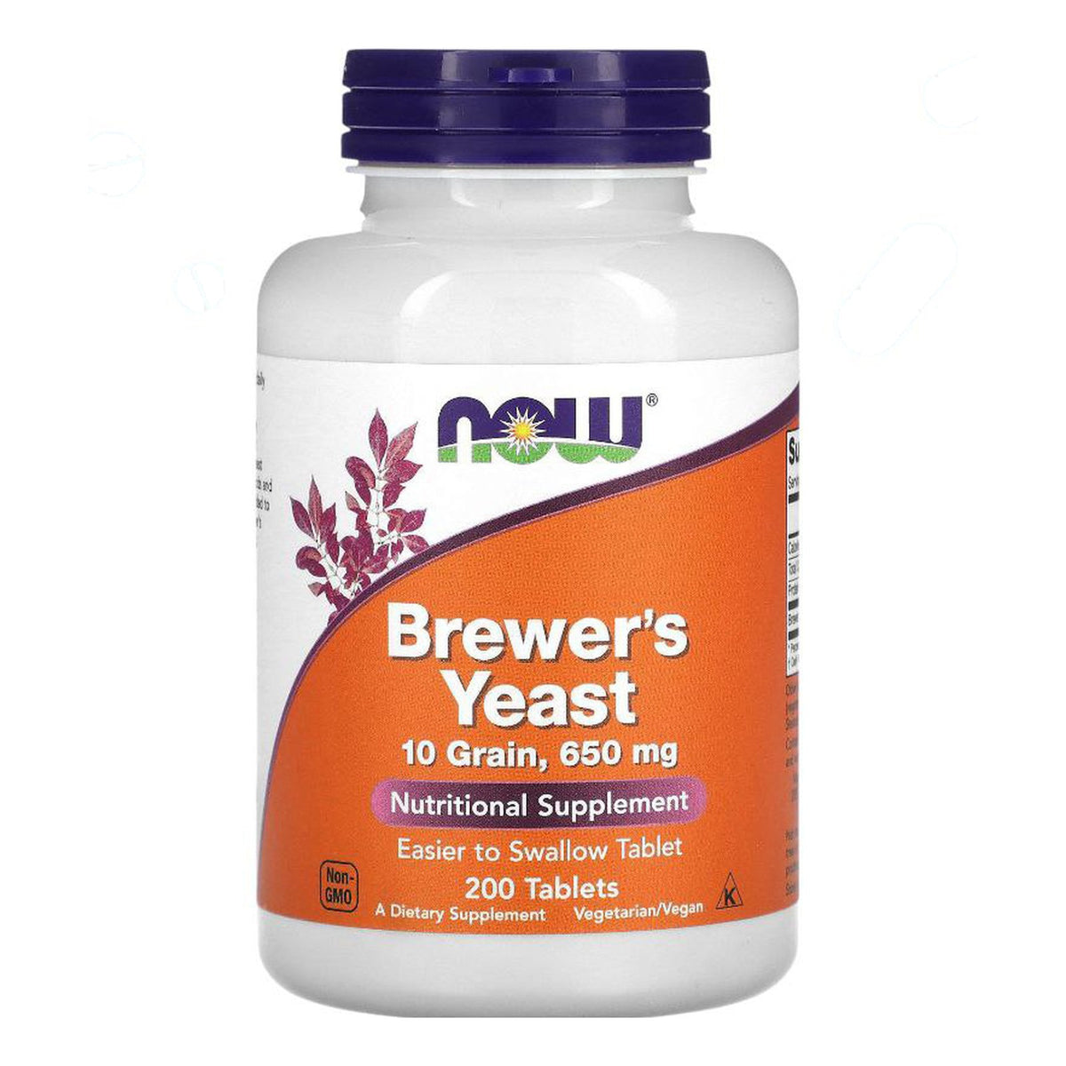 خميرة البيرة NOW Brewer's Yeast 650 مجم — 200 قرص