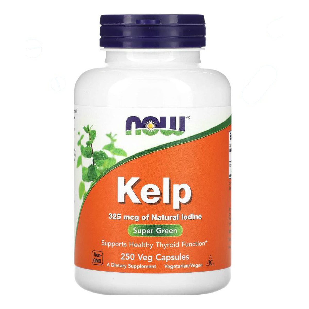 كيلب (عشب البحر) NOW Kelp 325 مكجم — 250 كبسولة