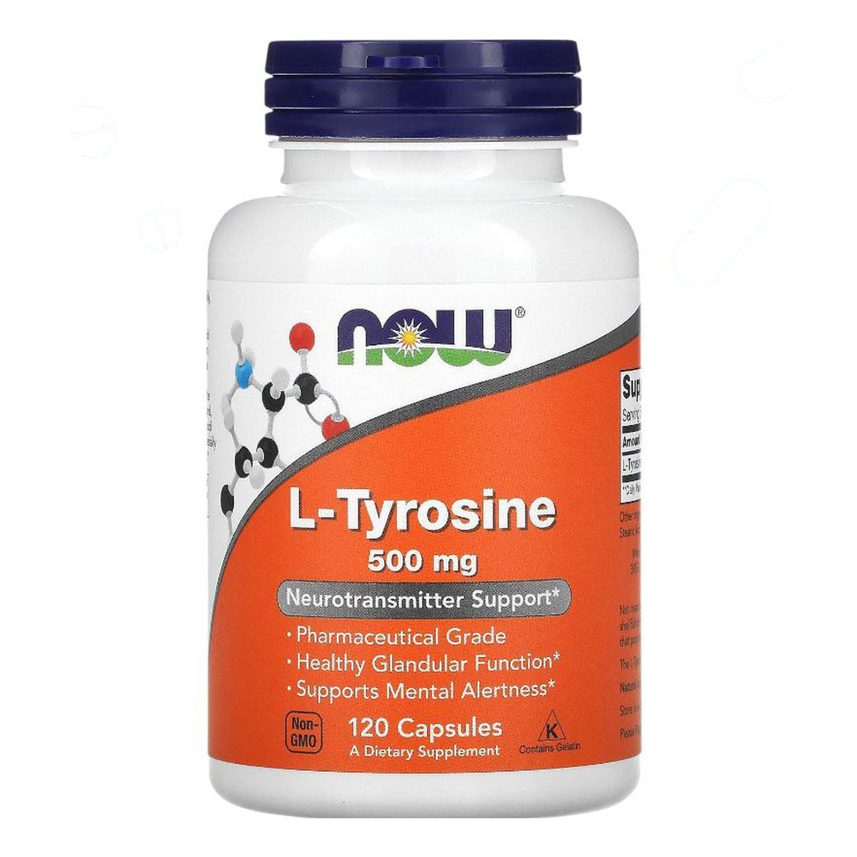 إل-تيروسين NOW L-Tyrosine 500 مجم — 120 كبسولة